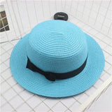 Fashion Parent-child sun hat Cute children sun hats  bow hand made women straw cap beach big brim hat casual glris summer cap