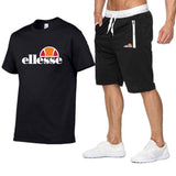 Qualité hommes ensembles t-shirts + pantalons hommes marque vêtements deux pièces survêtement mode décontracté t-shirts gymnases