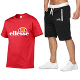 Qualité hommes ensembles t-shirts + pantalons hommes marque vêtements deux pièces survêtement mode décontracté t-shirts gymnases