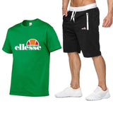 Qualité hommes ensembles t-shirts + pantalons hommes marque vêtements deux pièces survêtement mode décontracté t-shirts gymnases