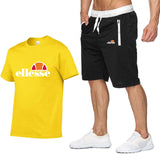 Qualité hommes ensembles t-shirts + pantalons hommes marque vêtements deux pièces survêtement mode décontracté t-shirts gymnases